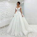 Princess Wedding Dresses Off Shoulder 3D Lace Applique Ladies Sleeveless Boho Bridal Gowns Vestido De Novia Custom 2023