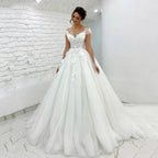 Princess Wedding Dresses Off Shoulder 3D Lace Applique Ladies Sleeveless Boho Bridal Gowns Vestido De Novia Custom 2023
