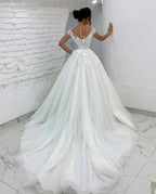 Princess Wedding Dresses Off Shoulder 3D Lace Applique Ladies Sleeveless Boho Bridal Gowns Vestido De Novia Custom 2023