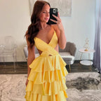 Customized Golden Emulation Silk Strapless Prom Dresses Backless vestidos de noche Floor-Length Sleeveless Formal Evening