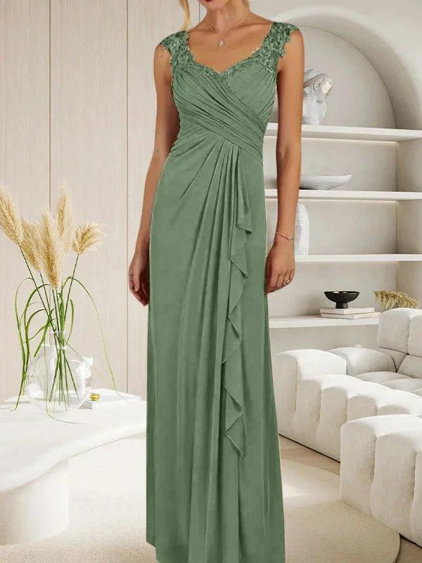 Champagne A-Line Sweetheart Neckline Pleated Mesh Dress