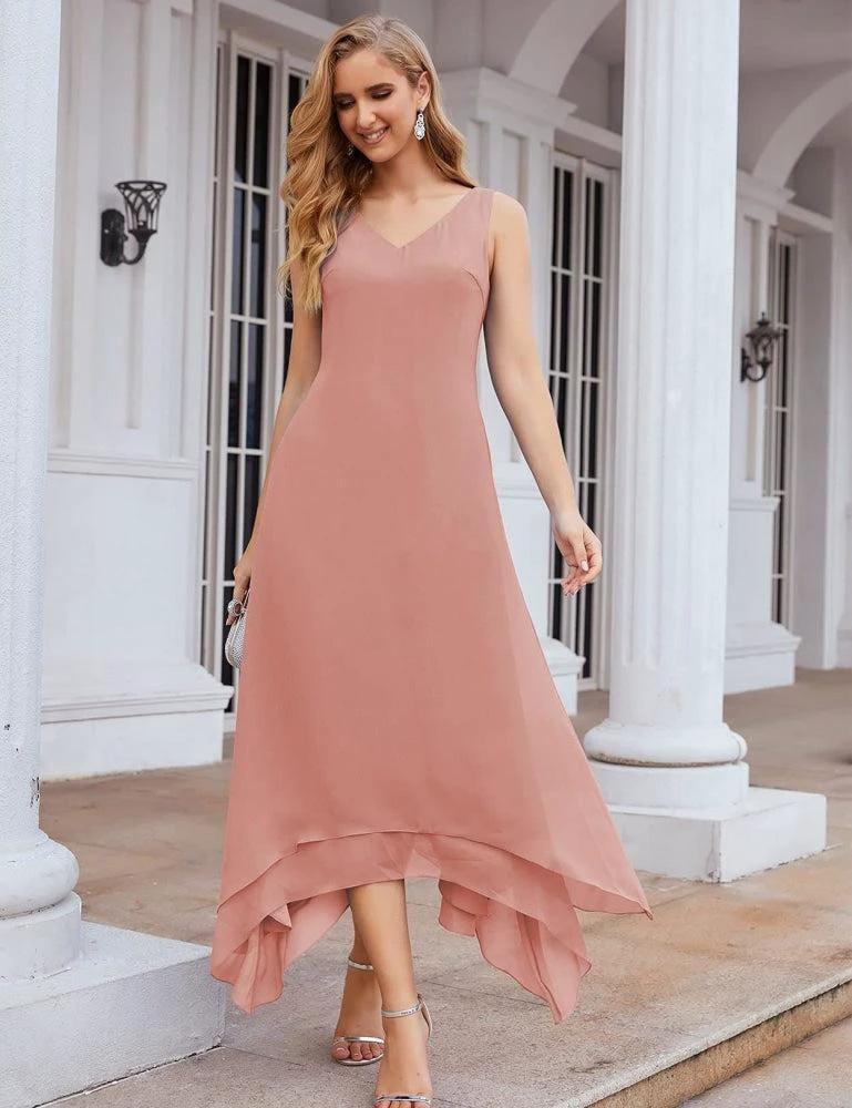 Sunnderly Chiffon Plus Size Mother of Bride Dresses with Jacket Formal Dresses for Wedding SY28073
