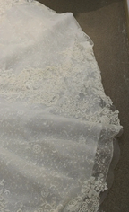 Opulent Strapless Ball Gown Wedding Dress with Pearl Beaded Lace, Sequin Tulle & Corset Lace-Up Back Ye-2030