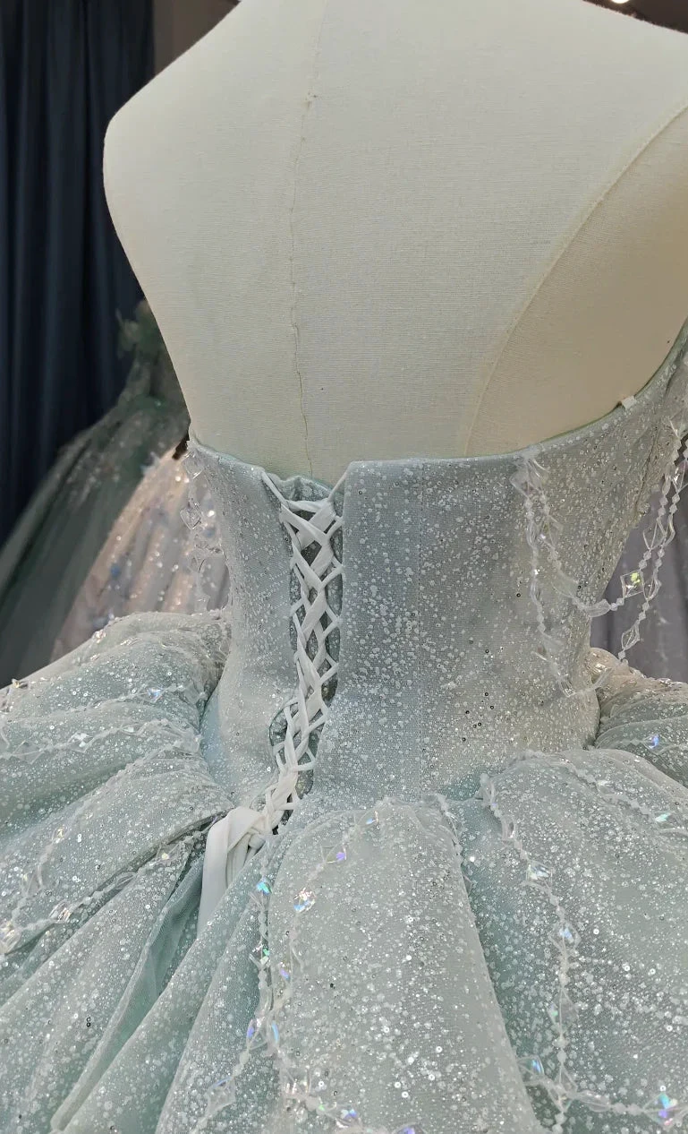 Frost Crystal Petal Ballgown