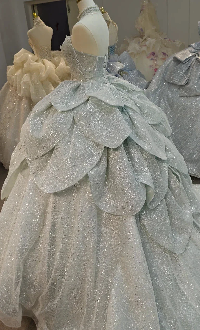Frost Crystal Petal Ballgown