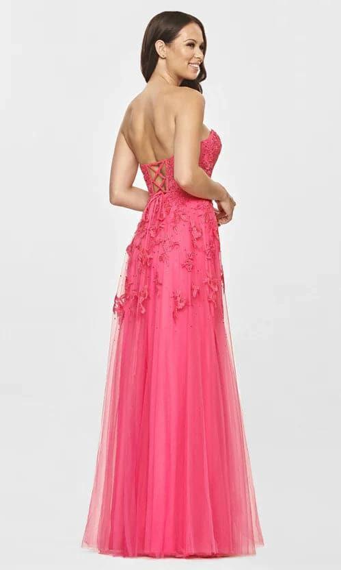 Strapless Hot Pink Prom Sweetheart Dresses VMP78