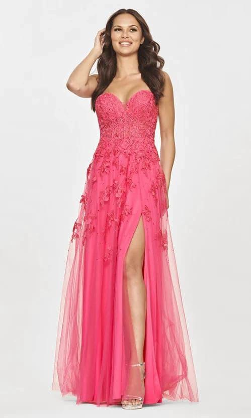 Strapless Hot Pink Prom Sweetheart Dresses VMP78
