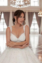Sweetheart Straps A-Line Princess Wedding Dress