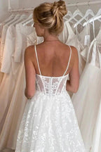 Sweetheart Ball Gown Lace Wedding Dress With Detachable Puff Sleeves WD640