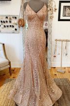 Mermaid V Neck Dark Green Prom Dress Stunning Evening Dress Y325