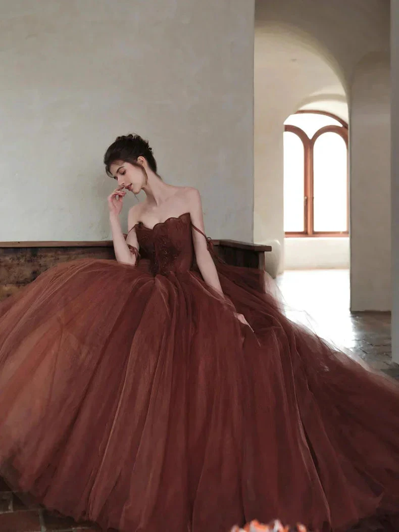 Glamorous A-line Spaghetti Straps Tulle Ball Gown,16th Birthday Dress Y7176