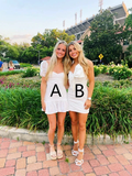 Lovely White Homecoming Dress White Graduation Dress Y2111