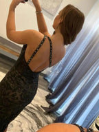 Rosalee |Mermaid One Shoulder Lace Prom Dress with Silt