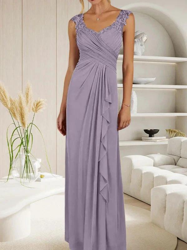 Champagne A-Line Sweetheart Neckline Pleated Mesh Dress