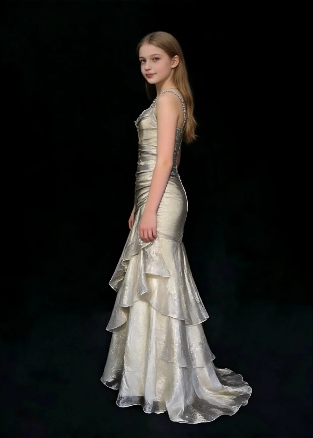 Elegant Layered A Line Evening Dress Long Prom Dress Y7776