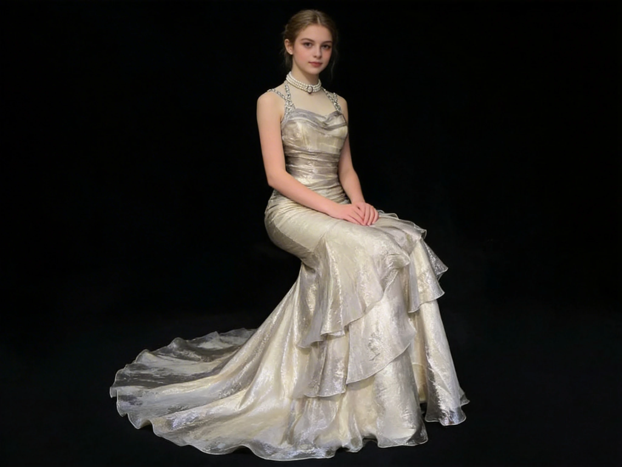 Elegant Layered A Line Evening Dress Long Prom Dress Y7776
