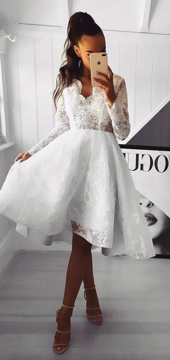 Charming V-Neck A-Line Dresses Short Prom Dresses Cheap Homecoming Dresses Graduation Dress Formal Women Dress Y989