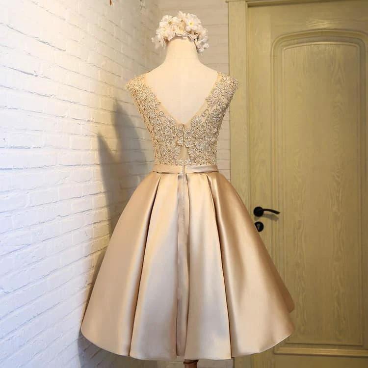 A-line Homecoming Dress Chic Red Short Prom Dress Party Dress PD388