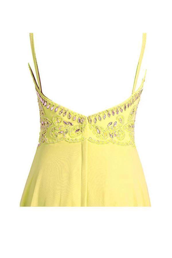 A line Straps Beading Long Prom Dresses Evening Dresses PG272