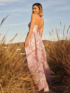 Delice | A-Line Sweetheart Floral Printed Long Prom Dresses
