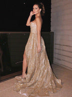 A-Line/Elegant One-Shoulder Sleeveless Ruched Prom Dresses