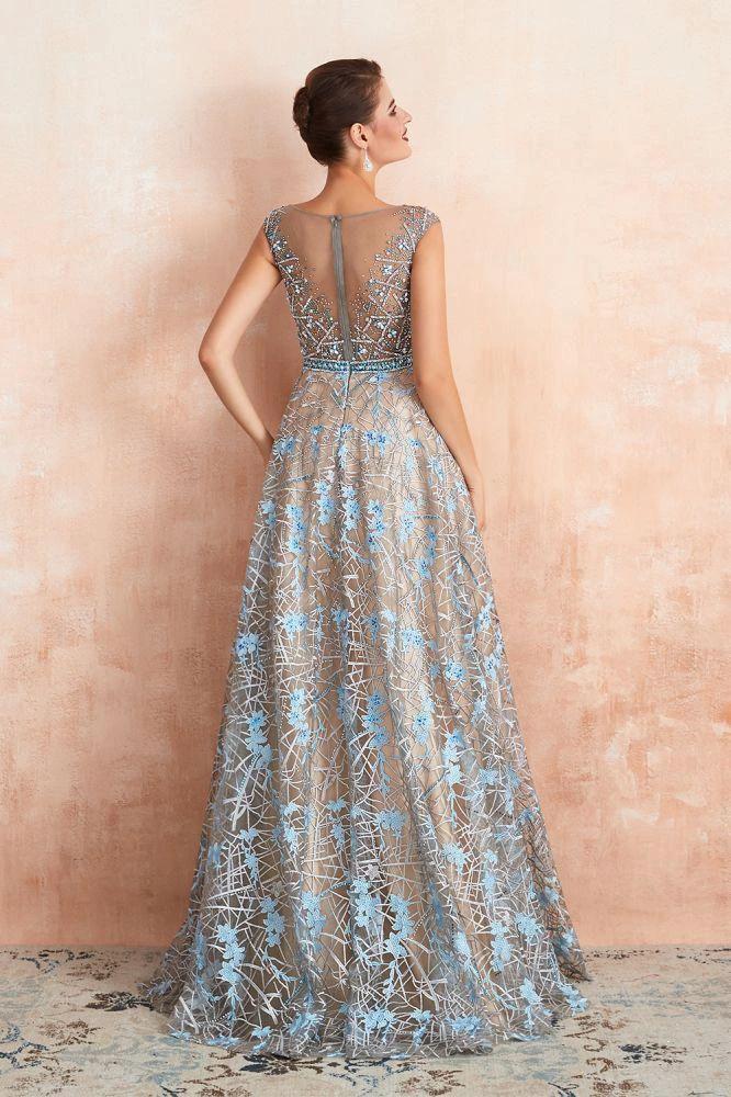 Amazing Sleeveless aline Evening Swing Dress Floral Wedding Party Dress
