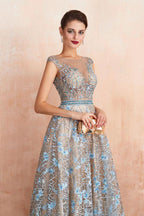 Amazing Sleeveless aline Evening Swing Dress Floral Wedding Party Dress