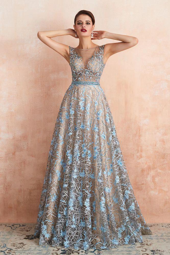 Amazing Sleeveless aline Evening Swing Dress Floral Wedding Party Dress