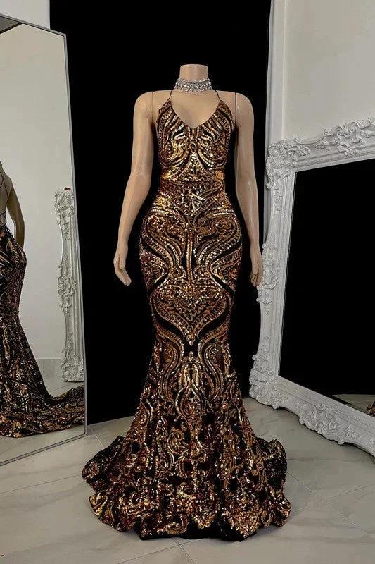 Beautiful Halter Criss-cross Mermaid Sleeveless Prom Dress