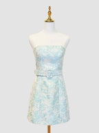 Sheath Strapless Short Homecoming Dress