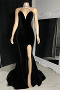 Charming Sleeveless Sweetheart Split Front Long Mermaid Prom Dress