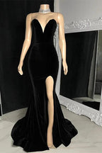 Charming Sleeveless Sweetheart Split Front Long Mermaid Prom Dress