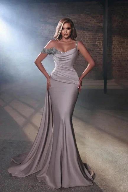 Designer Long Evening Dresses Glitter Mermaid Prom Dresses