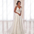 Boho Wedding Dresses Spaghetti Straps A-Line Applique Bride Gowns Sexy Backless Sleeveless Tulle robe