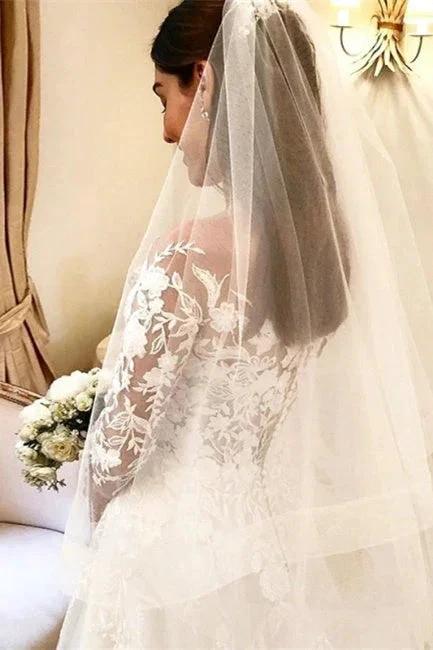 Elegant A Line Wedding Dresses With Sleeves Wedding dresses with lace