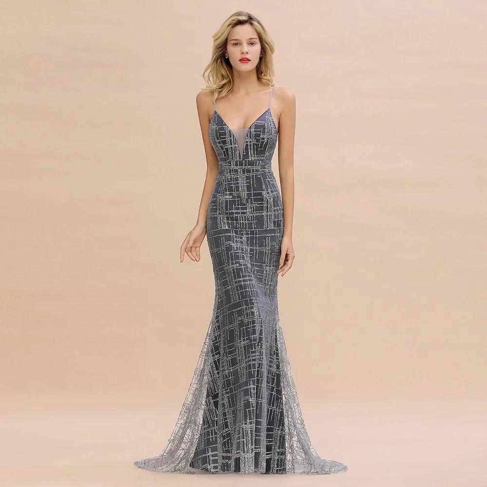 Elegant Mermaid Sleeveless Long Evening Dress