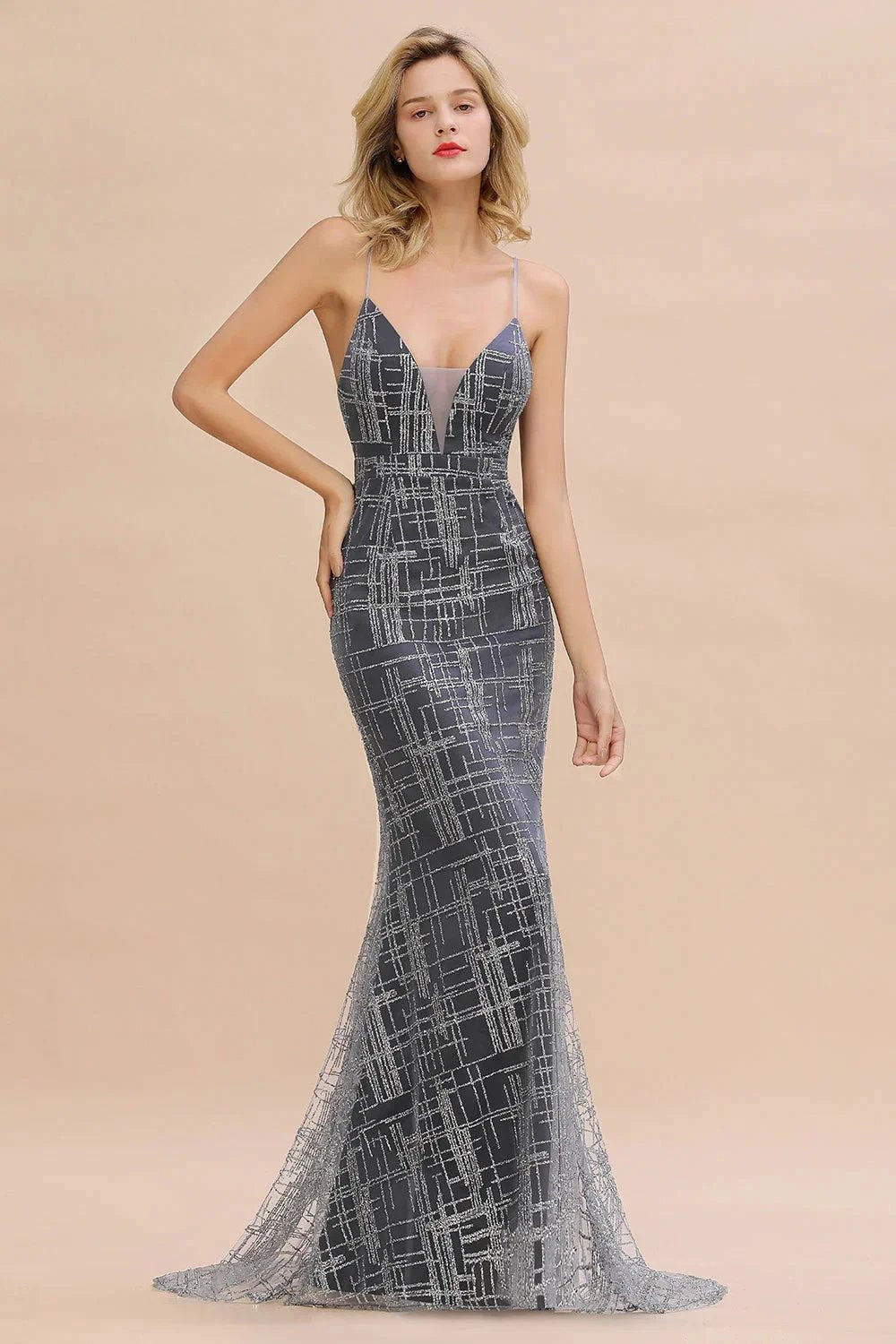 Elegant Mermaid Sleeveless Long Evening Dress