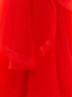 Elisa |Light Pink A Line Strapless Organza Prom Dress