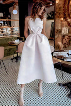 Fascinating Short A-line Backless Prom Dress with Pockets