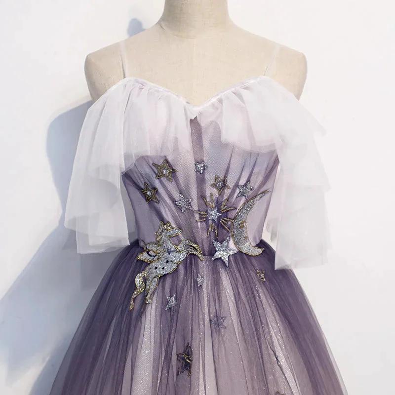 Stylish tulle long prom dress evening dress s100