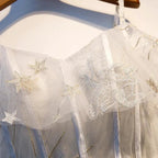 Cute gray tulle short homecoming dress s96