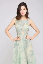 Floor Length Green Sexy Prom Dresses