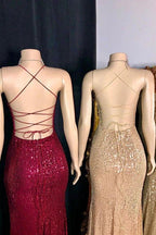 Glamorous Spaghetti Strap Sleeveless Long Mermaid Prom Dress