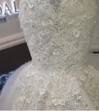 Gorgeous Crystals Mermaid Wedding Dress Off-the-Shoulder Appliques Bridal Wears