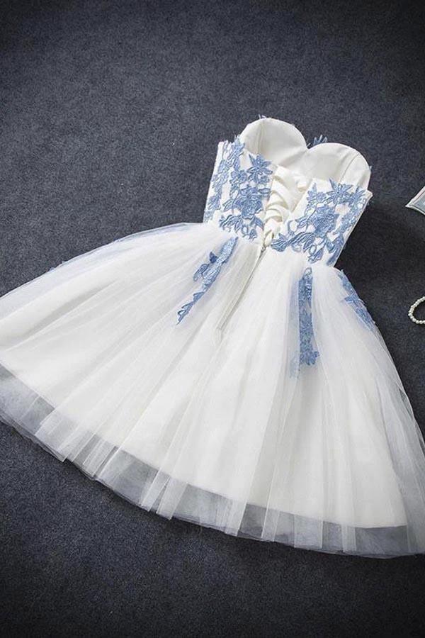Homecoming Dress Sexy A-line Strapless Short Prom Dress Party Dress PD351