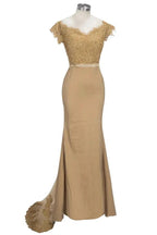 Lace Appliques Mermaid Off-shoulder Sweetheart Sheer Prom Dresses