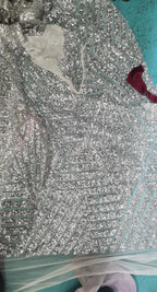 Long Mermaid Off the shoulder Sequins Prom Dresses with Sleeves