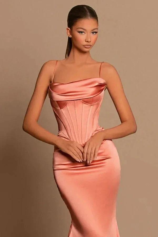 Long Mermaid Strapless Spaghetti Straps Formal Prom Dresses