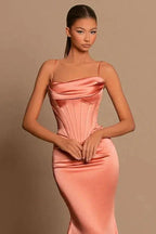 Long Mermaid Strapless Spaghetti Straps Formal Prom Dresses