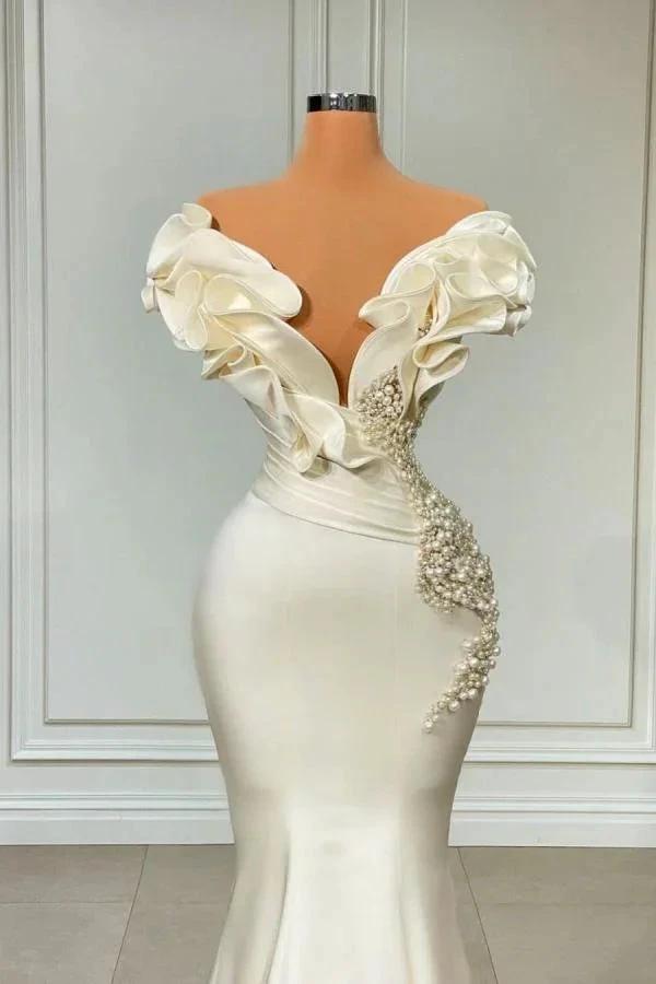 Long Mermaid Sweetheart Satin Prom Dress